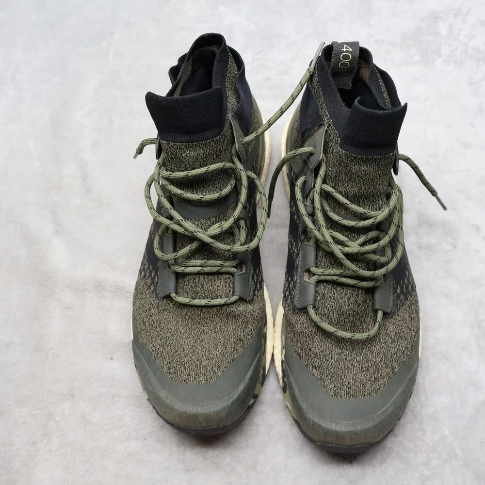 Adidas Mens 12 Athletic Shoes Green Camo Terrex Free Hiker Boost Trail Trekking